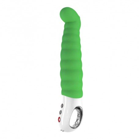 FUN FACTORY - PATCHY PAUL RIBBED RECHARGEABLE G SPOT VIBRATOR FRESH GREEN