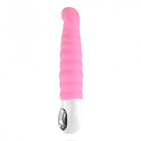 FUN FACTORY - PATCHY PAUL RIBBED RECHARGEABLE G SPOT VIBRATOR PINK