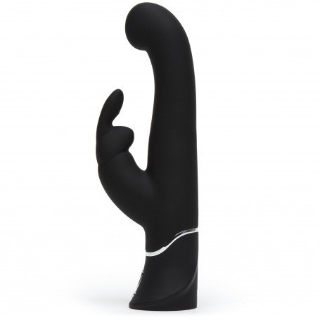 HAPPY RABBIT - G-SPOT STROKER RECHARGEABLE RABBIT VIBRATOR BLACK