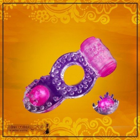 SILICONE RING TOOL AND LABIA STIMULATOR DELAY DSBCR-012