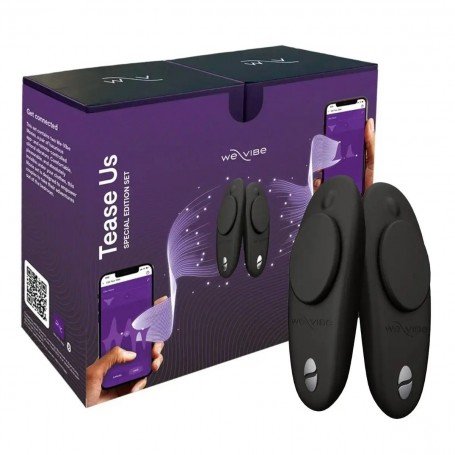 WE-VIBE - TEASE US SET MOXIE + MOXIE APP-CONTROLLED WEARABLE CLITORAL VIBRATORS (BLACK)