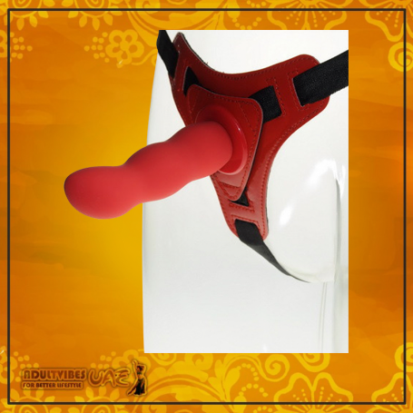 RED DEEP CLIMAX STRAP ON DILDO REALISTIC PENIS HARNESS SO-021
