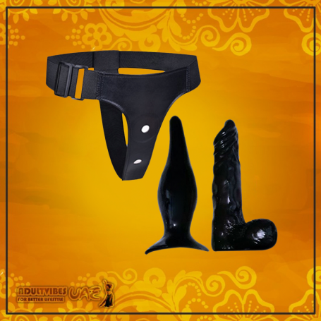 STRAP-ON DILDO WITH ANAL BUTT PLUG SO-023