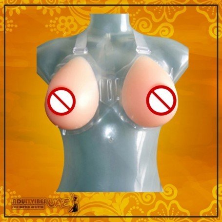 SILICONE BOSOM 550 GMS/PAIR WITH TRANSPARANT BRA SILICONE BOSOM 550 GMS/PAIR WITH TRANSPARANT BRA SBP-001