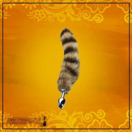 FOX TAIL BROWN PLATED METAL FUSSY PLUGS AD-020