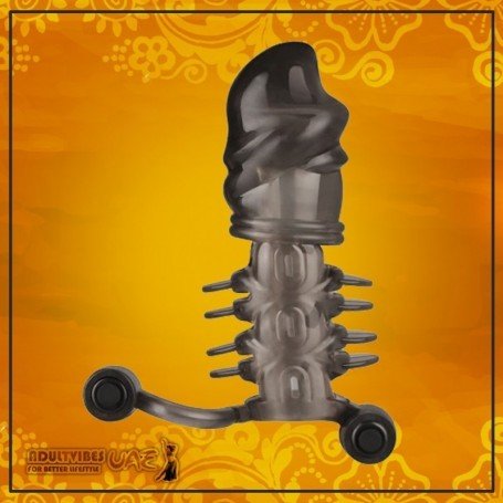 REUSABLE EXTENDER SLEEVE GENITAL RING VIBRATOR CLITORIS STIMULATOR DSBGES-030