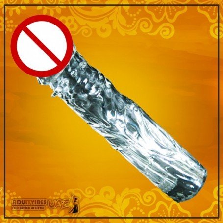 FULL RIBBED CRYSTAL GENITAL SLEEVES PES-019