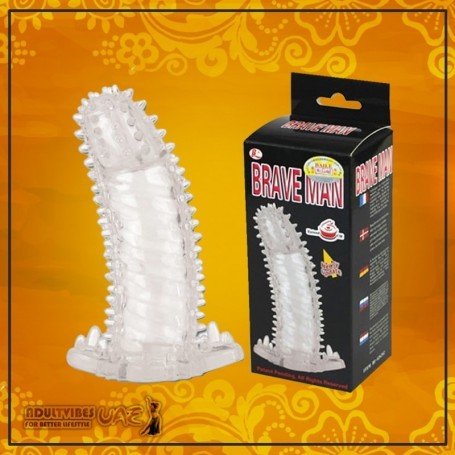 BRAVE MAN CRYSTAL GENITAL EXTENSION SLEEVE PES-024